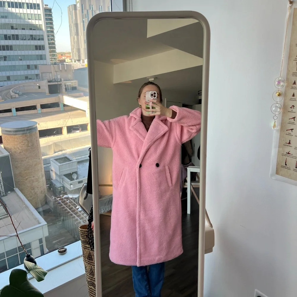 Pink Women's Teddy Coat - Picture 5 of 10